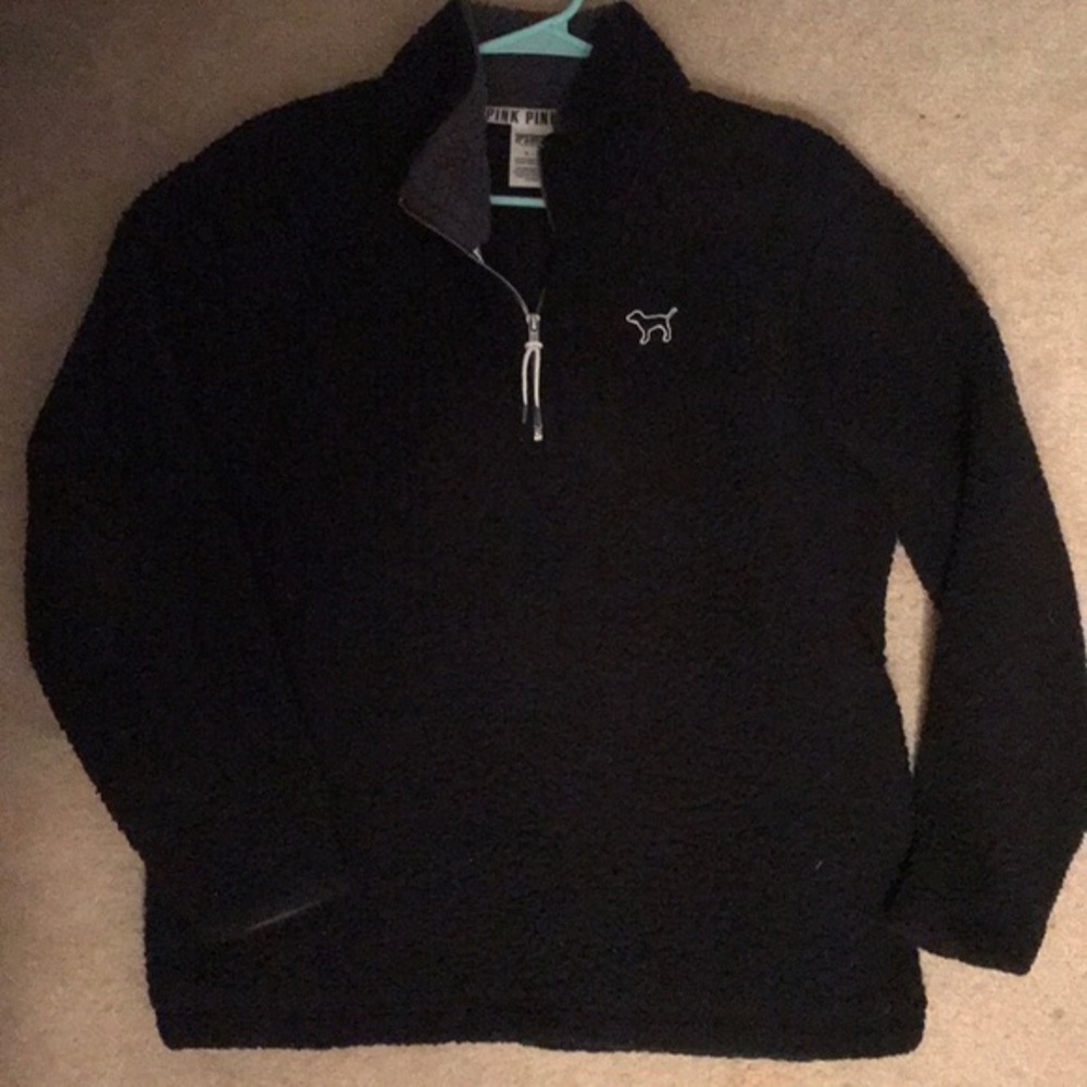 Vs pink Sherpa boyfriend pullover